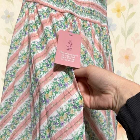 Ivy City Co Teagan Dress 2X NWT Puff Sleeve Floral Stripe Romantic Cottagecore - Picture 4 of 6